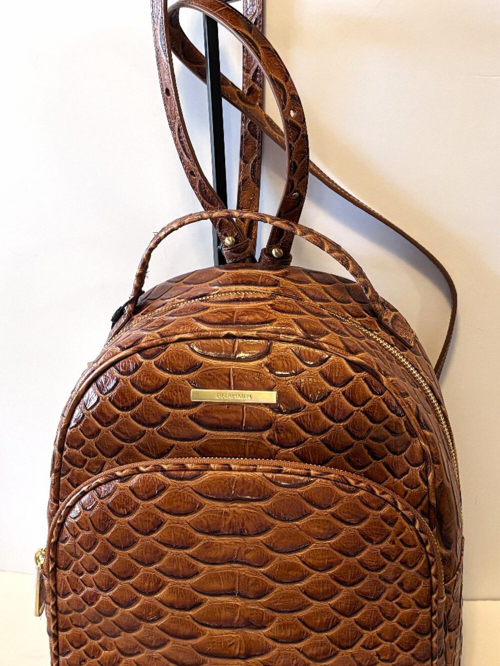 Brahmin Chelcy-Honey Brown Saratoga Backpack